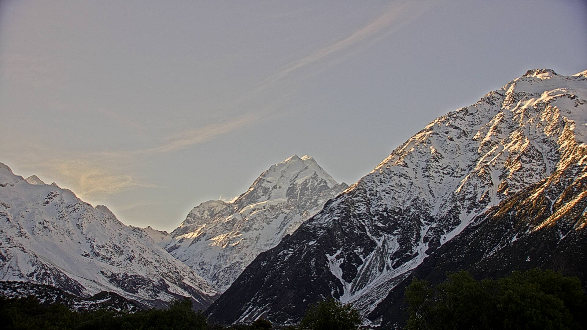 View towards Aoraki/Mount Cook Webcam