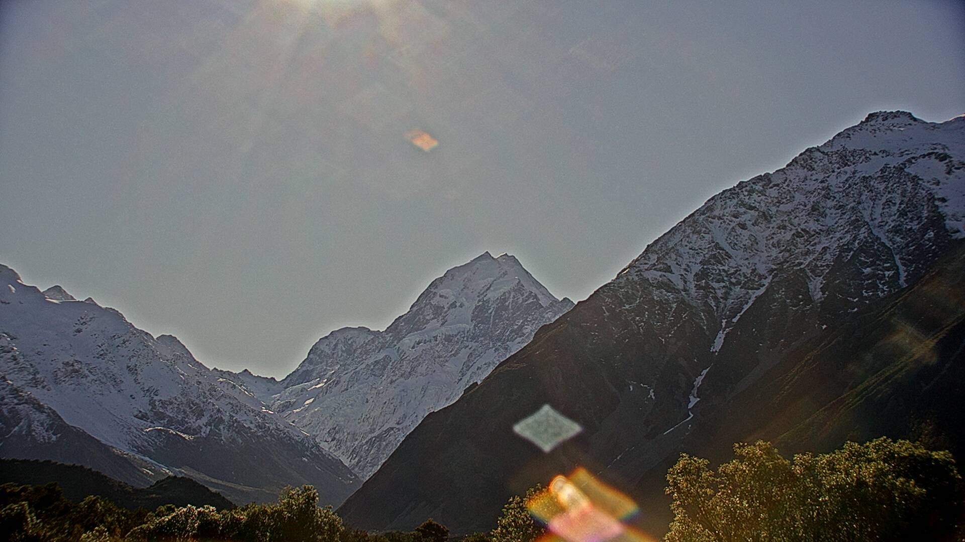 View towards Aoraki/Mount Cook Webcam