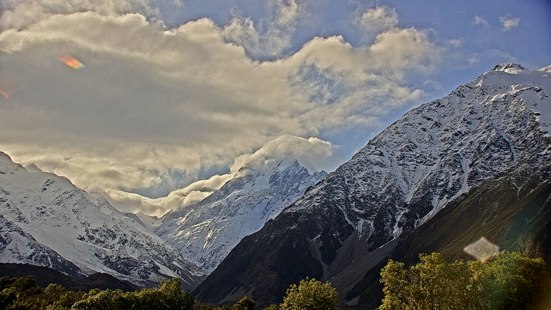 View towards Aoraki/Mount Cook Webcam