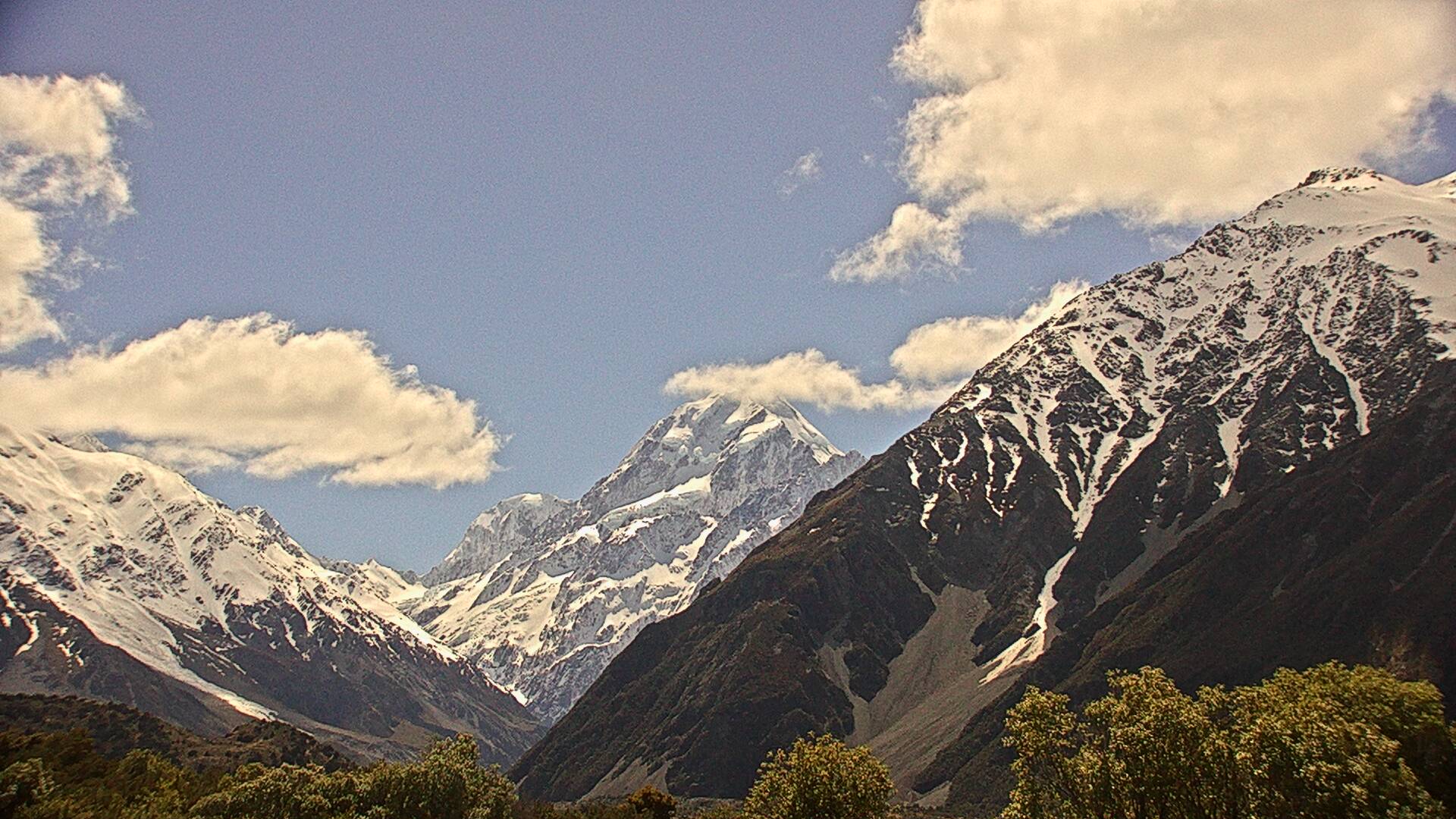 View towards Aoraki/Mount Cook Webcam