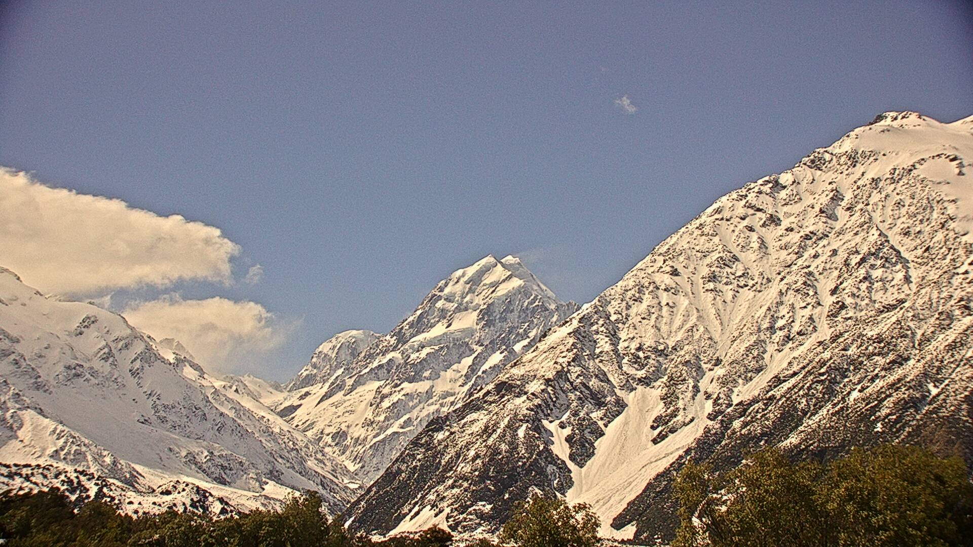 View towards Aoraki/Mount Cook Webcam