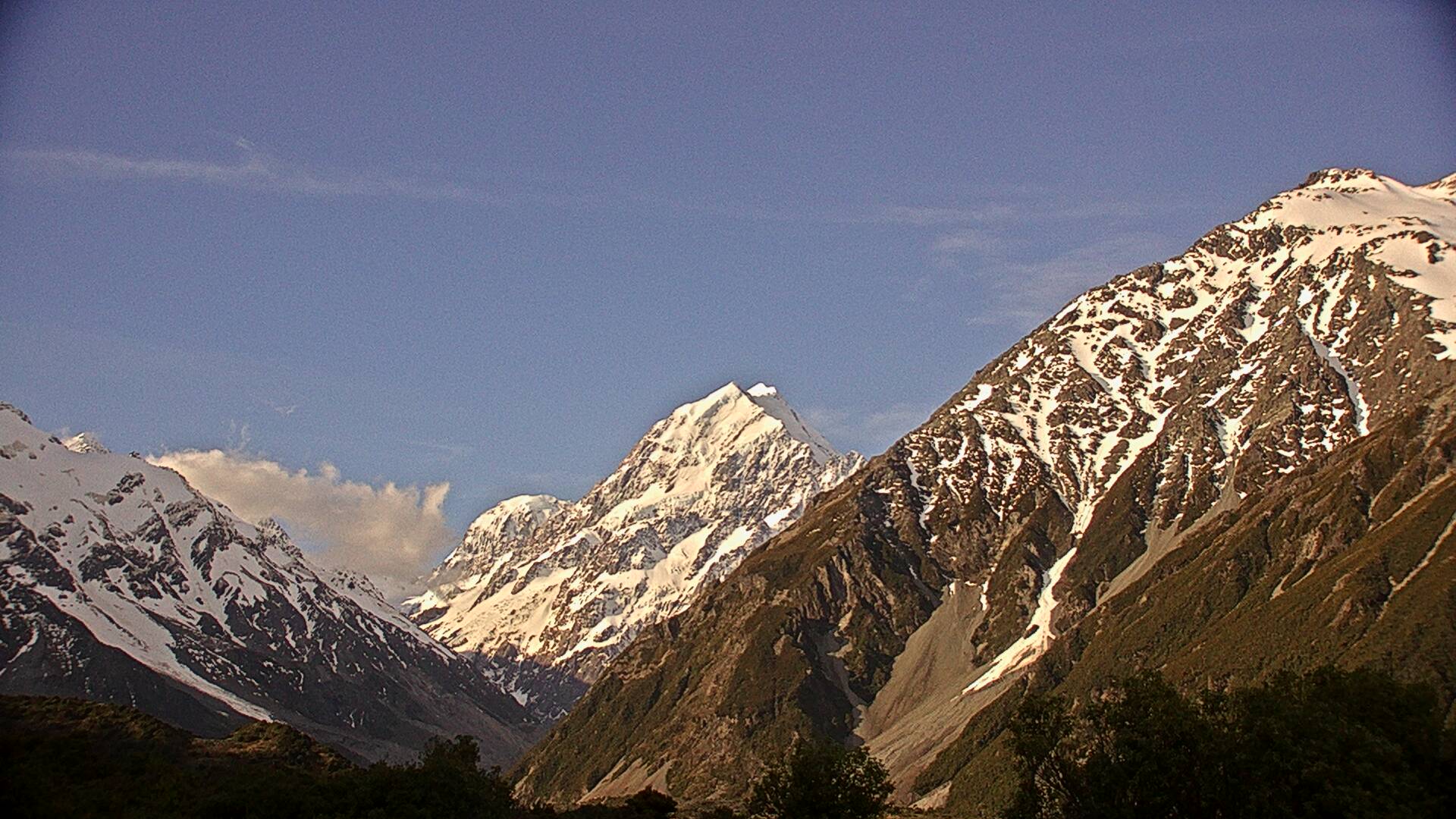 View towards Aoraki/Mount Cook Webcam