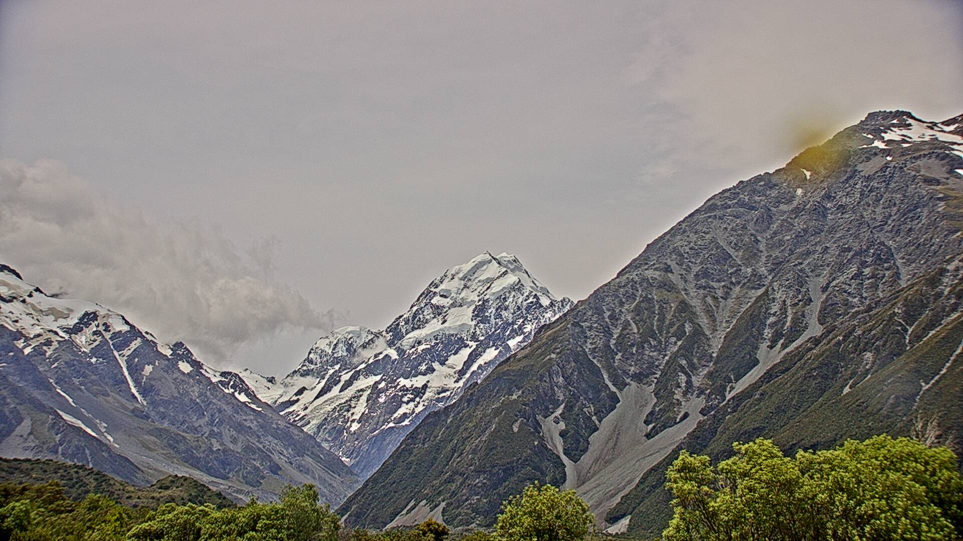 View towards Aoraki/Mount Cook Webcam
