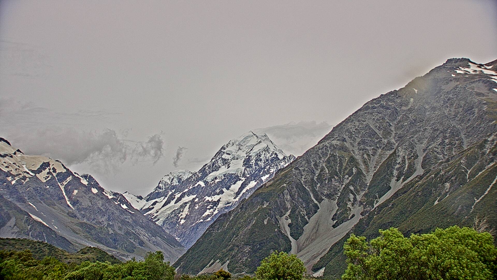 View towards Aoraki/Mount Cook Webcam
