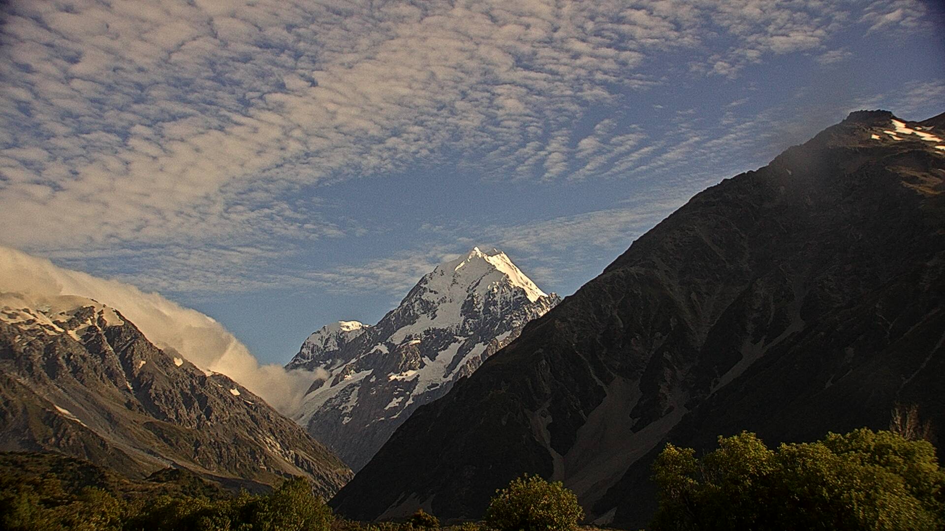 View towards Aoraki/Mount Cook Webcam