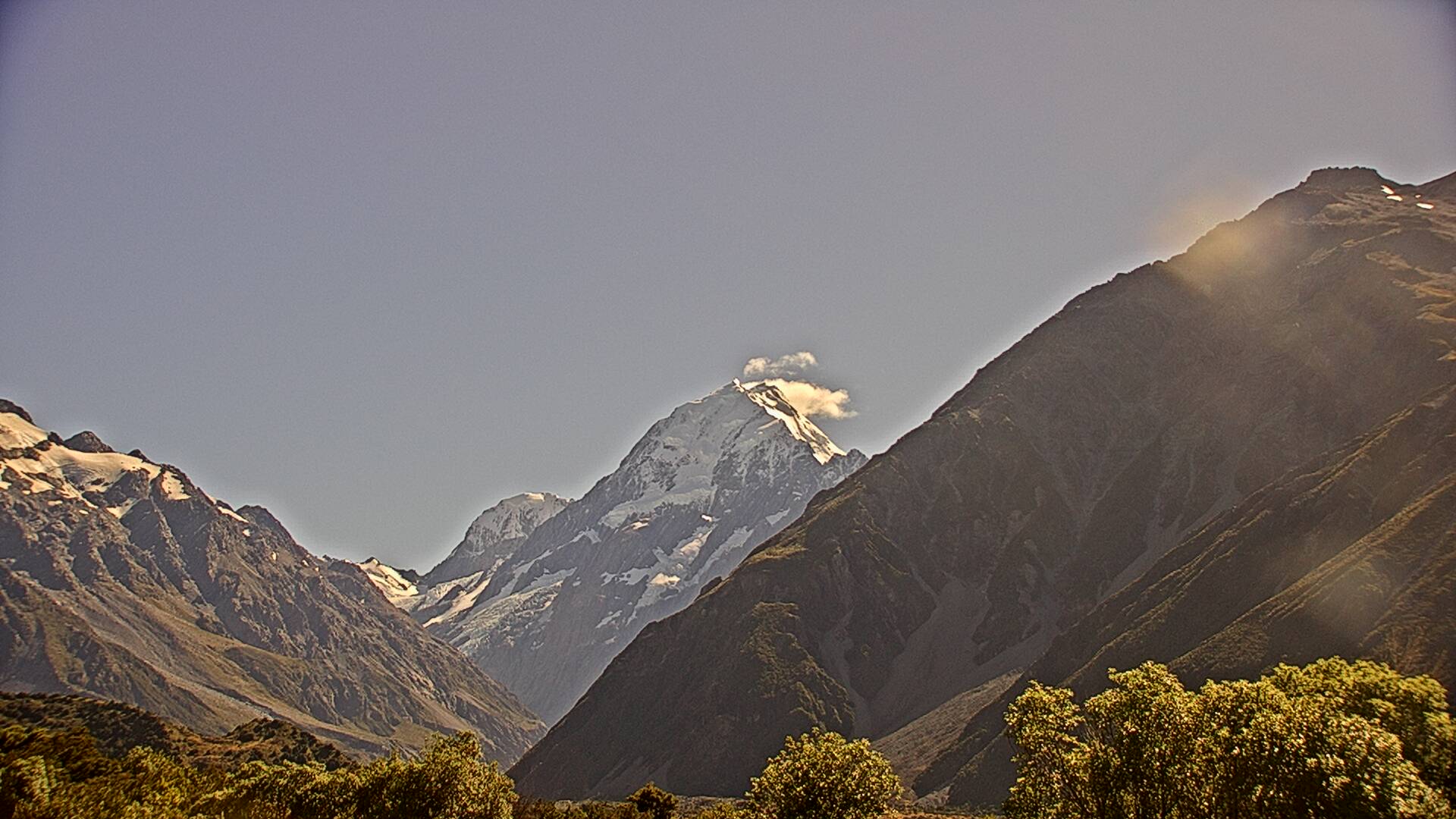 View towards Aoraki/Mount Cook Webcam