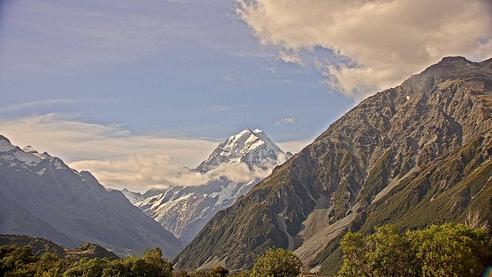 View towards Aoraki/Mount Cook Webcam