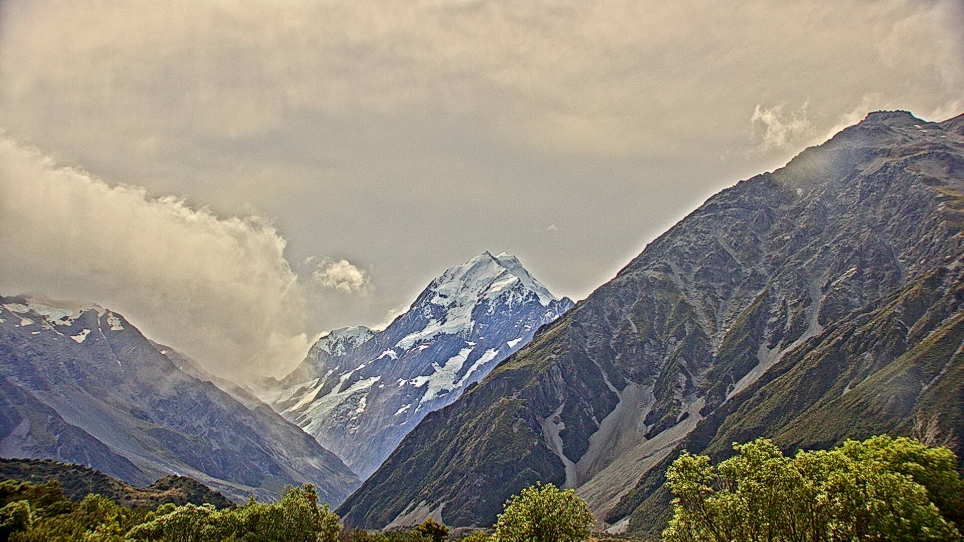 View towards Aoraki/Mount Cook Webcam