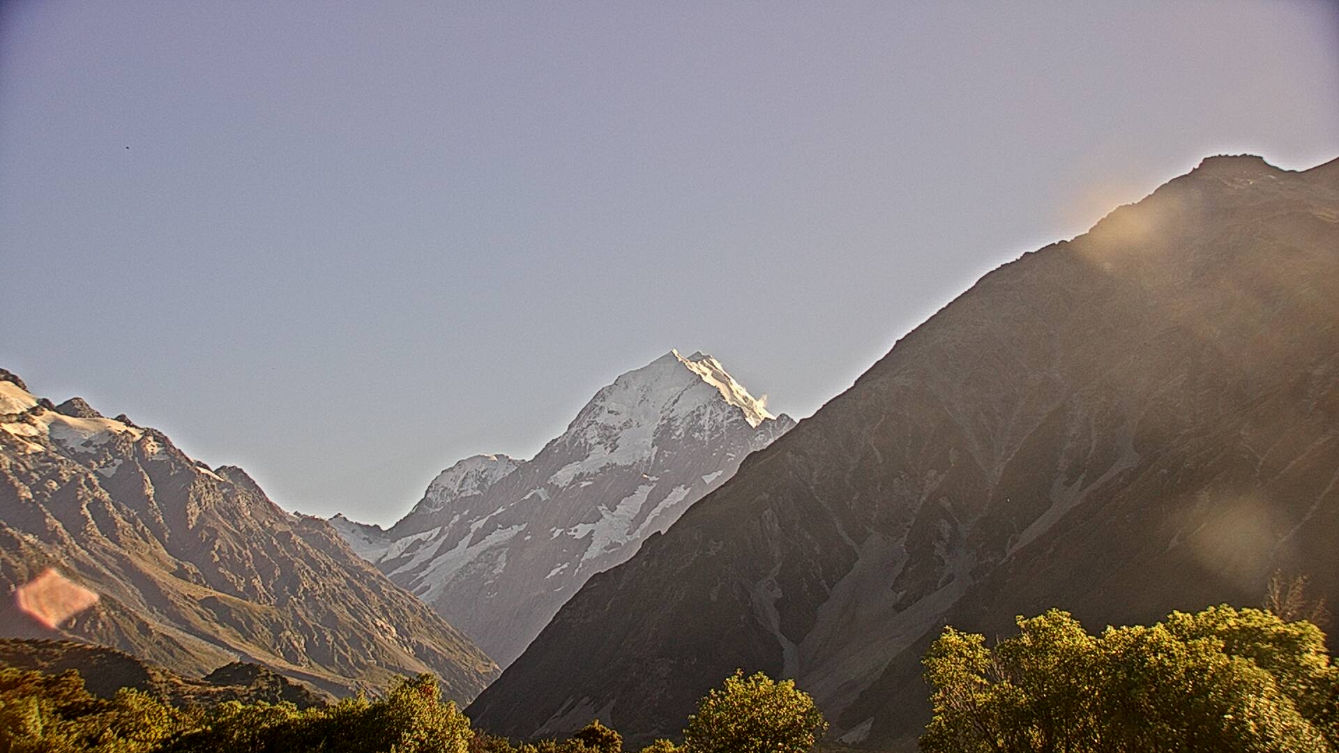 View towards Aoraki/Mount Cook Webcam