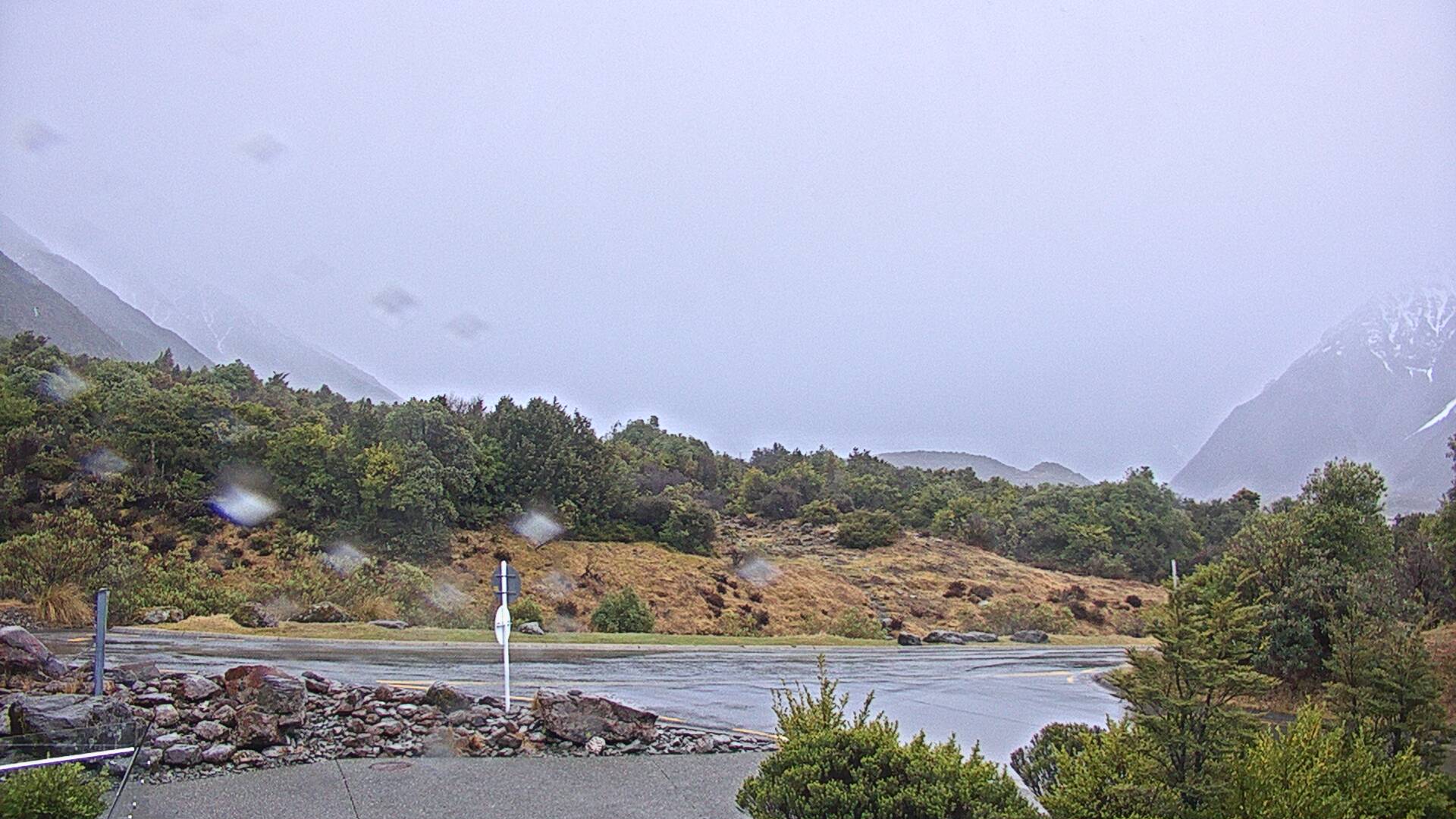 View towards the Hooker Valley Webcam