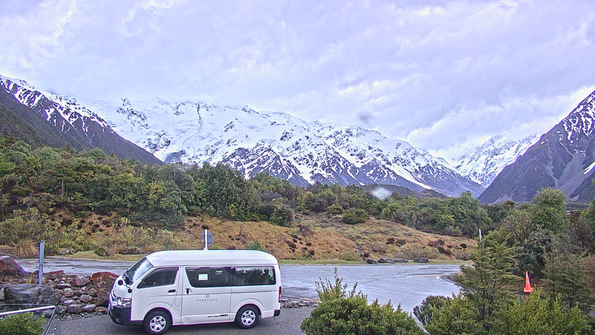 View towards the Hooker Valley Webcam