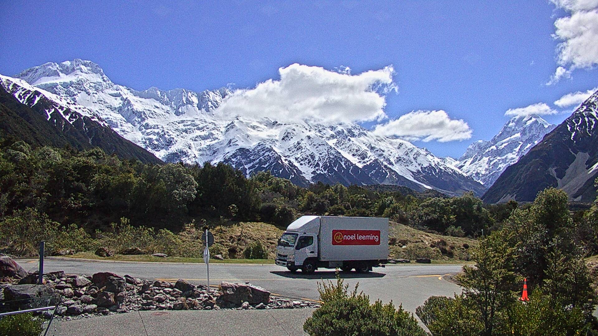 View towards the Hooker Valley Webcam