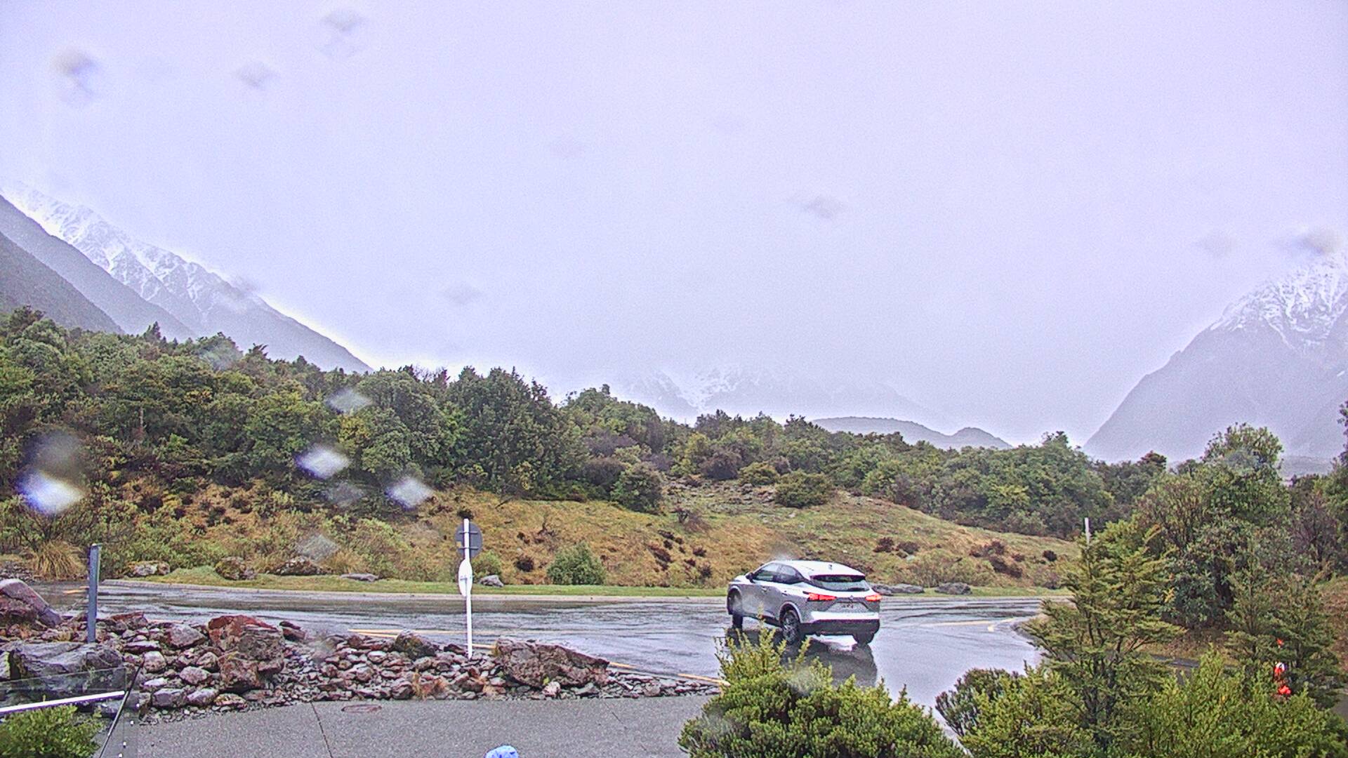 View towards the Hooker Valley Webcam