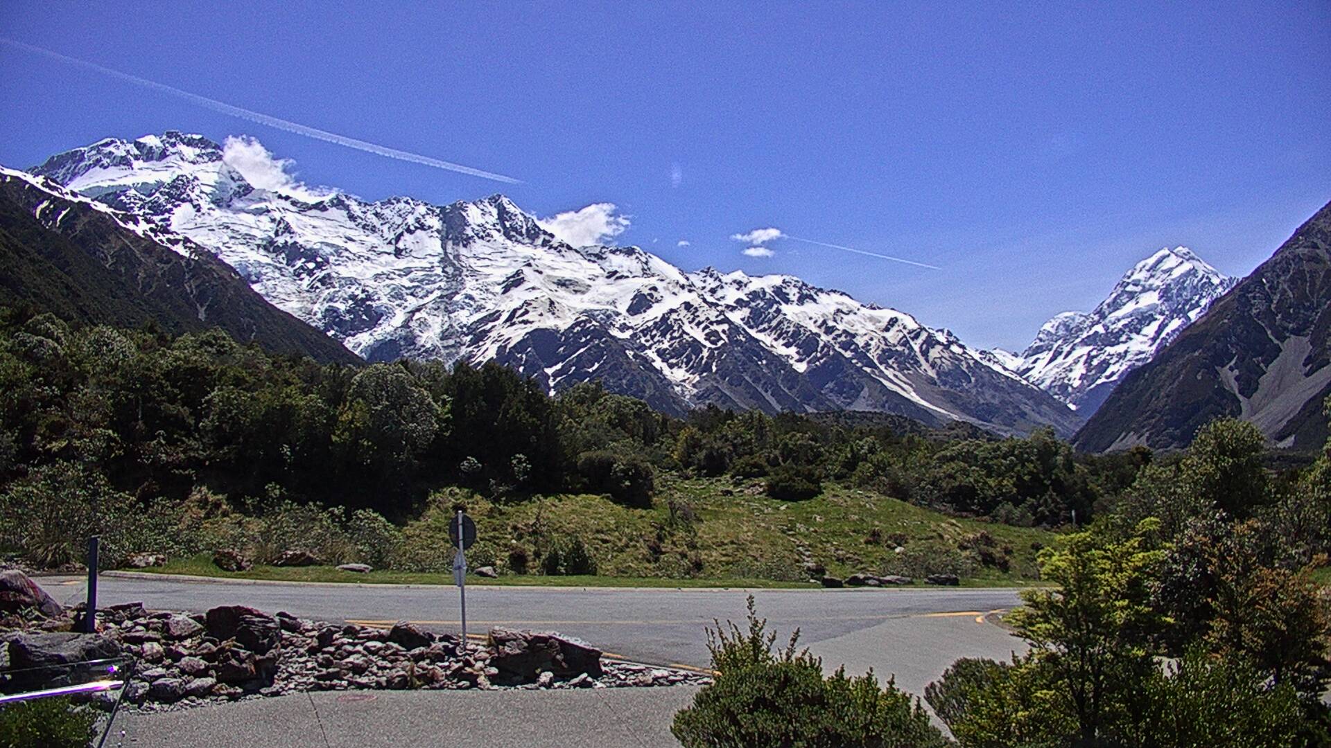 View towards the Hooker Valley Webcam