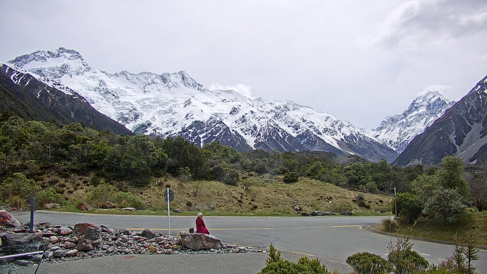 View towards the Hooker Valley Webcam